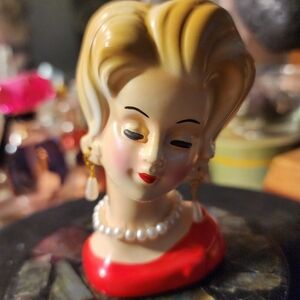 Midcentury Lady Head Vase